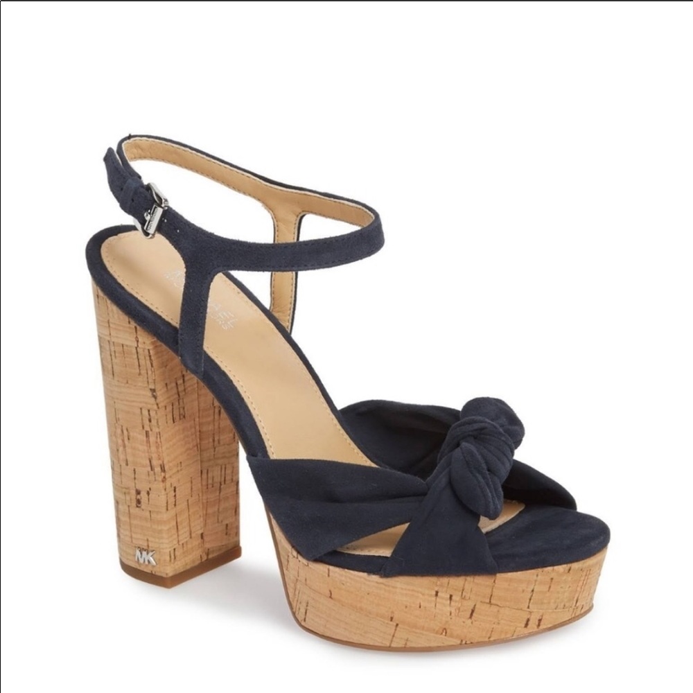 Brand new MichaelKors Pippa Platform Suede Sandal